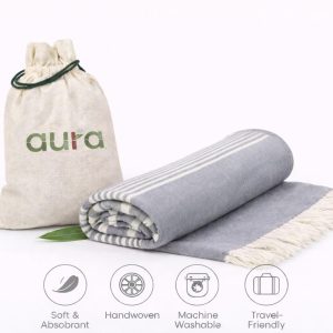 100% Bamboo Bath Towel – Premium Soft, Eco-Friendly & Highly Absorbent | Grey | 36 × 72 Inch