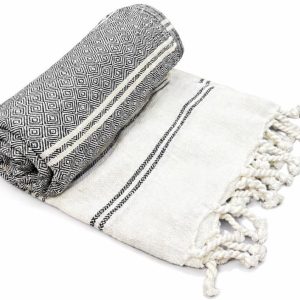 Aura Hammam Bath & Beach Towels – Lightweight, Soft & Quick-Dry Cotton Towels